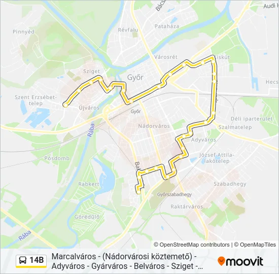 14B Bus Line Map