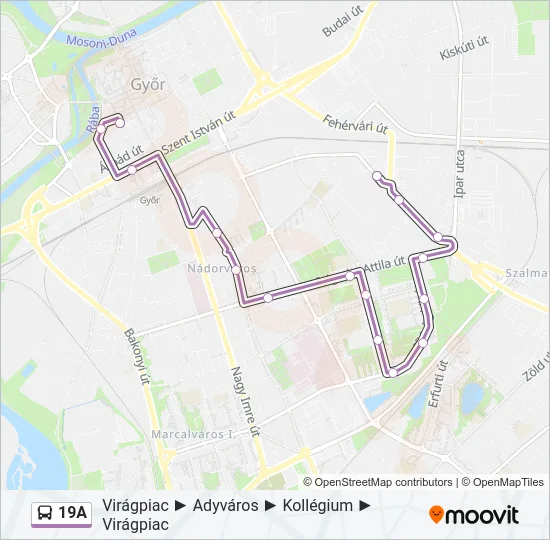19A Bus Line Map