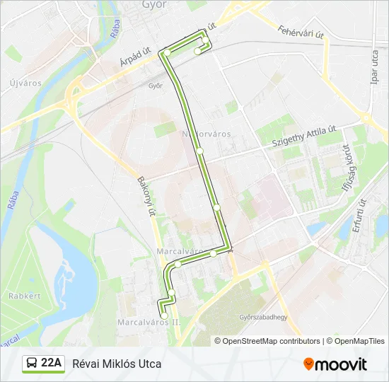 22A Bus Line Map
