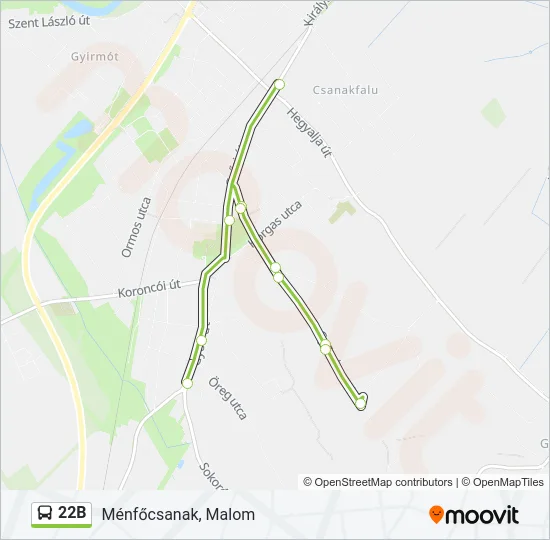 22B Bus Line Map