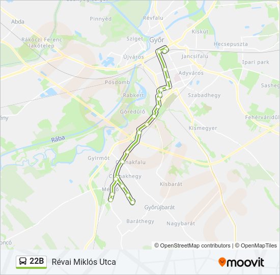22B Bus Line Map