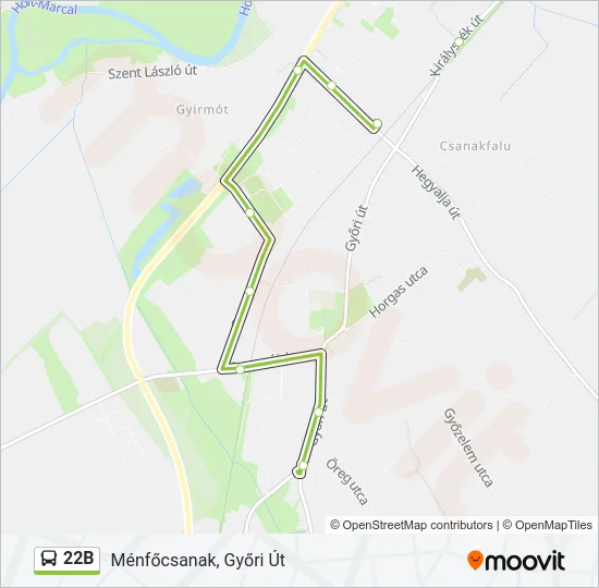 22B Bus Line Map