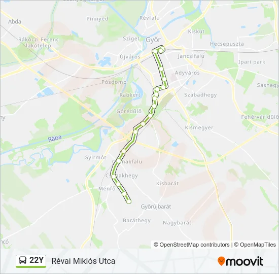 22Y Bus Line Map