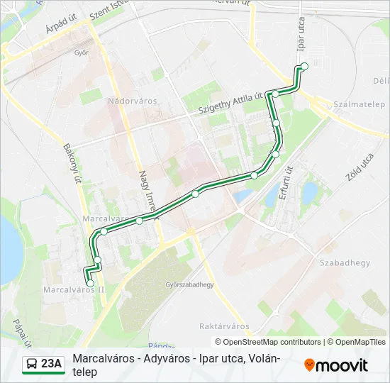 23A Bus Line Map