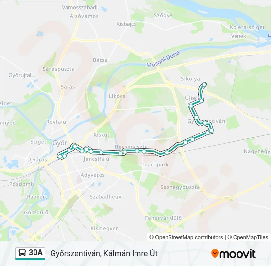 30A Bus Line Map