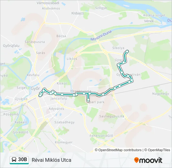30B Bus Line Map