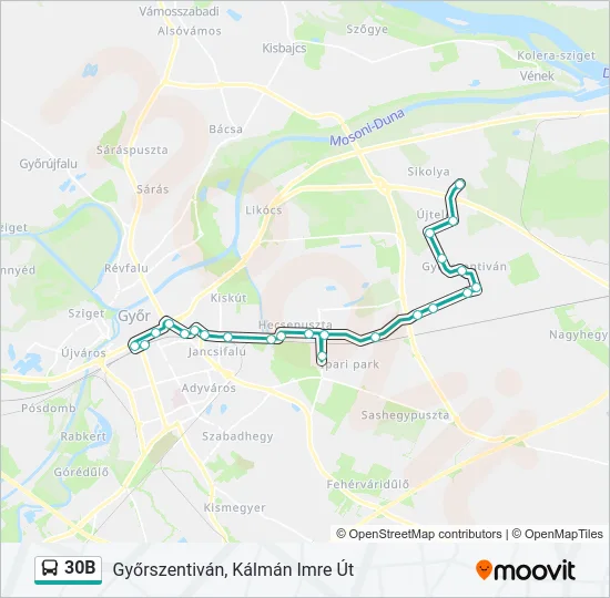30B Bus Line Map