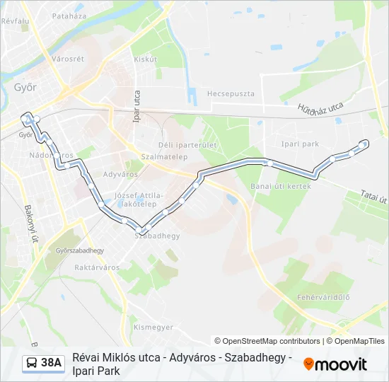 38A Bus Line Map