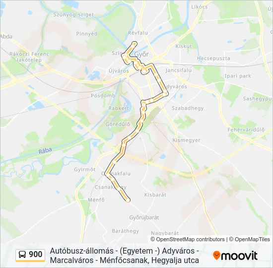 900 Bus Line Map