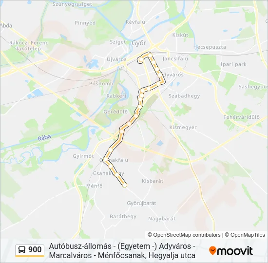 900 Bus Line Map