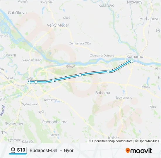 S10 Train Line Map
