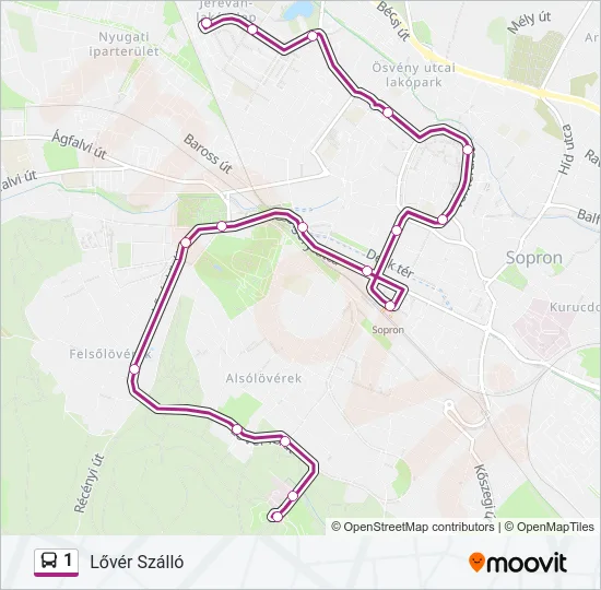 1 Bus Line Map