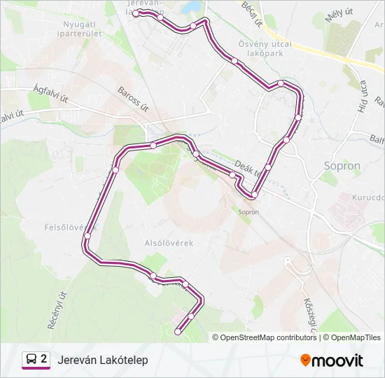 2 Bus Line Map