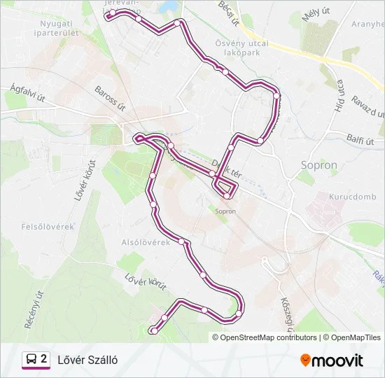 2 Bus Line Map