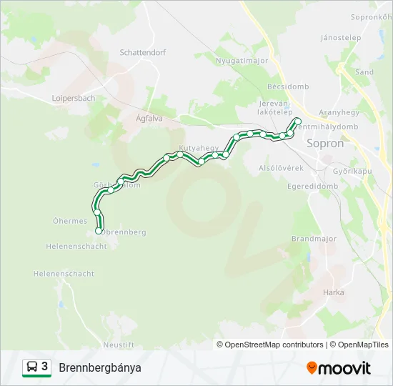 3 Bus Line Map