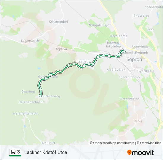 3 Bus Line Map