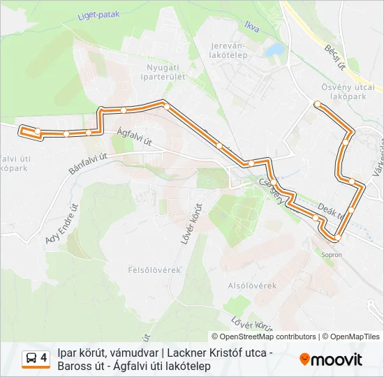 4 Bus Line Map