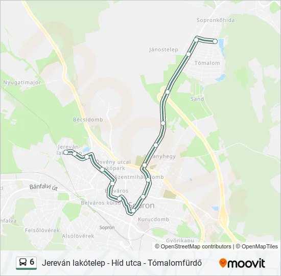 6 Bus Line Map
