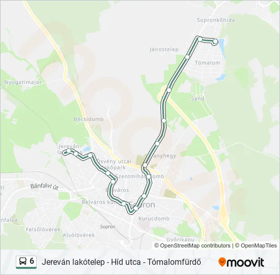 6 Bus Line Map