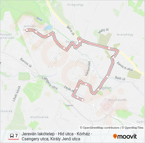 7 Bus Line Map