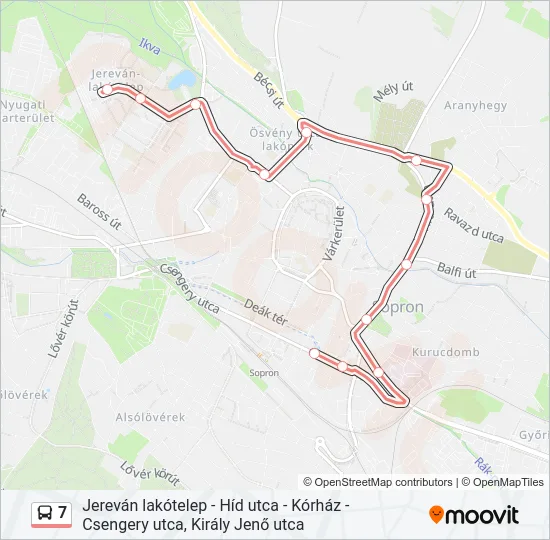 7 Bus Line Map