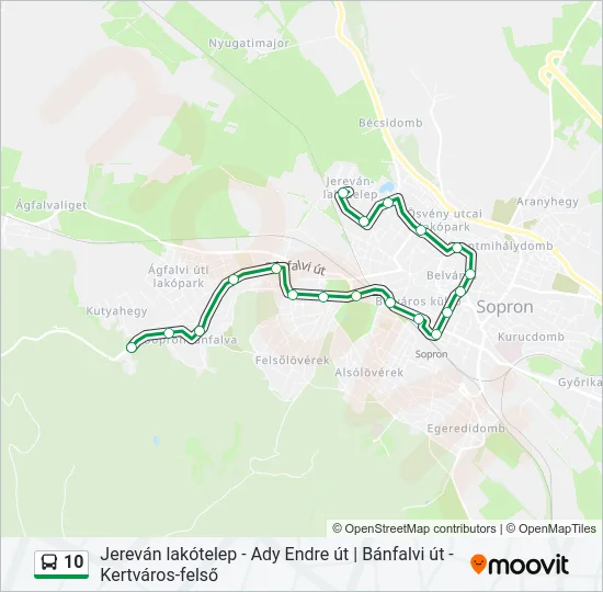 10 Bus Line Map