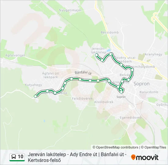 10 Bus Line Map