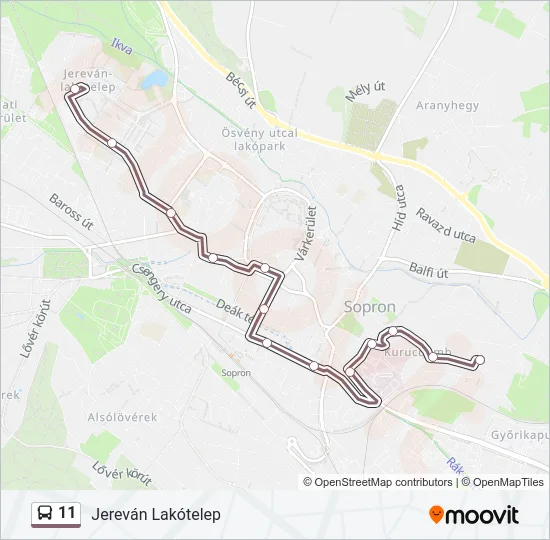 11 Bus Line Map