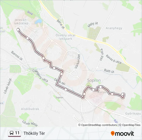 11 Bus Line Map
