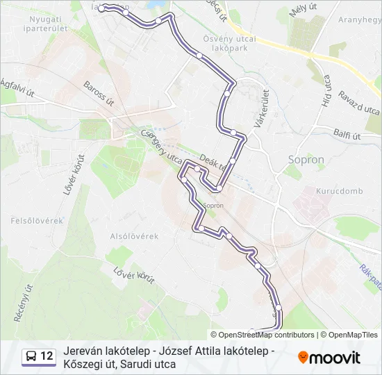 12 Bus Line Map
