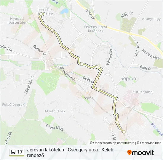 17 Bus Line Map