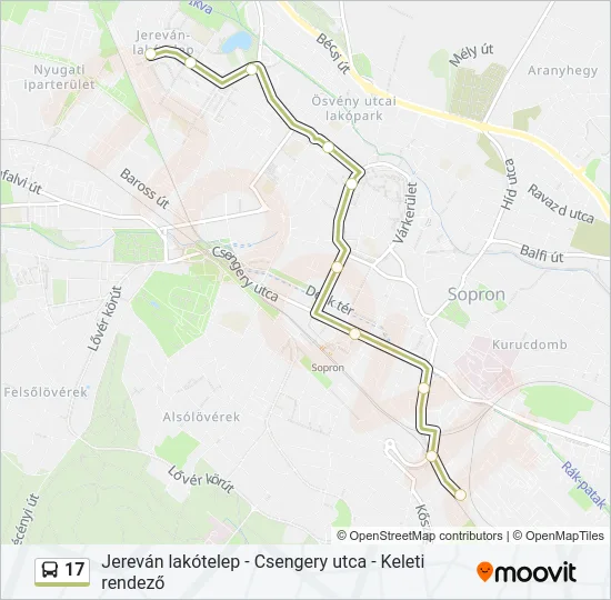 17 Bus Line Map