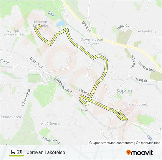 20 Bus Line Map