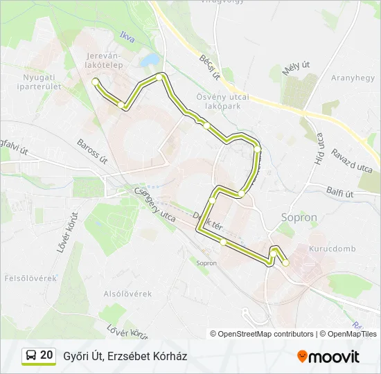 20 Bus Line Map