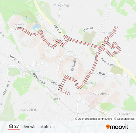 27 Bus Line Map