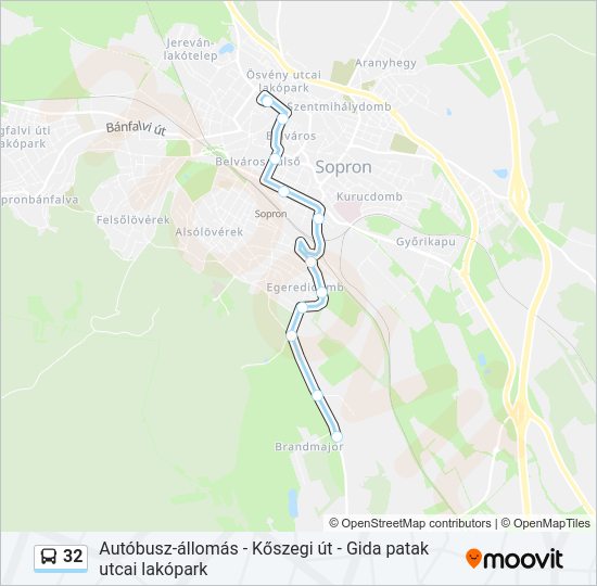 32 Bus Line Map