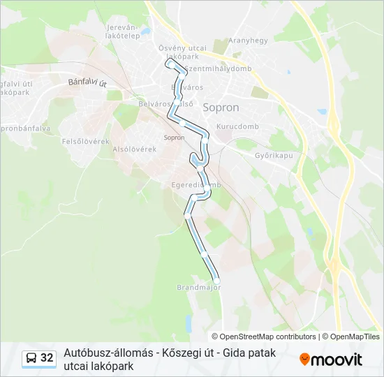 32 Bus Line Map