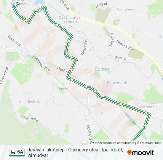 5A Bus Line Map