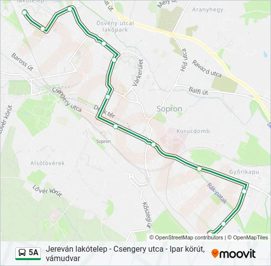 5A Bus Line Map