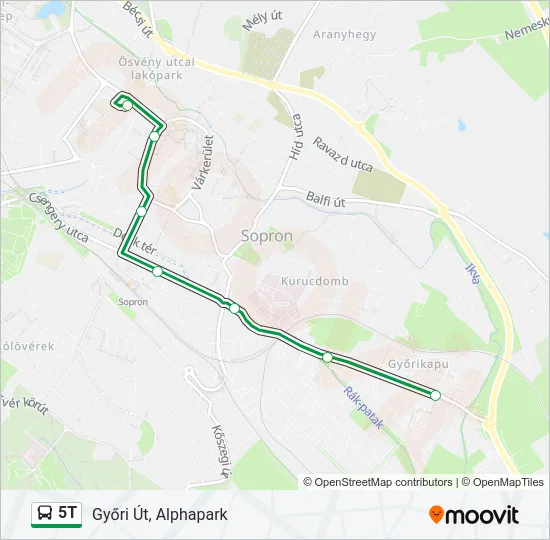 5T Bus Line Map