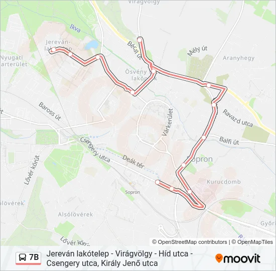 7B Bus Line Map