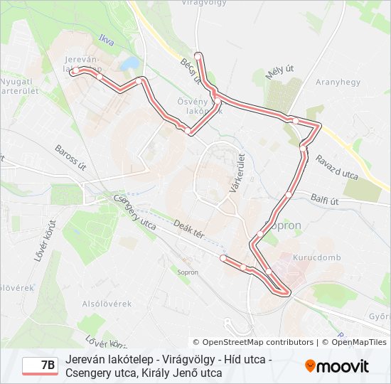 7B bus Line Map