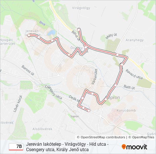 7B bus Line Map