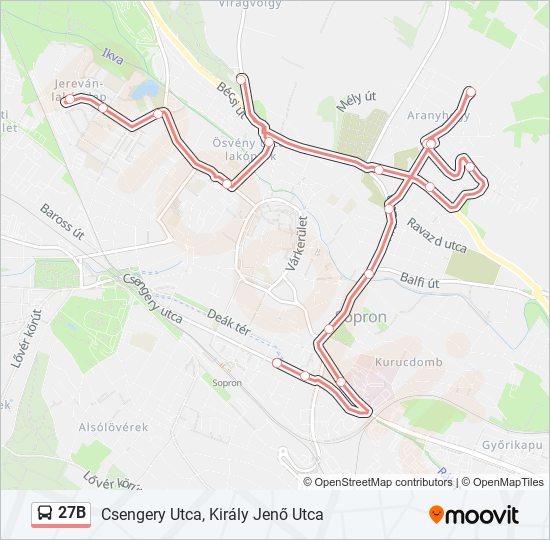 27B bus Line Map