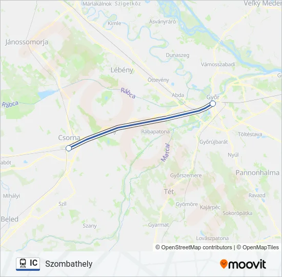 IC Train Line Map