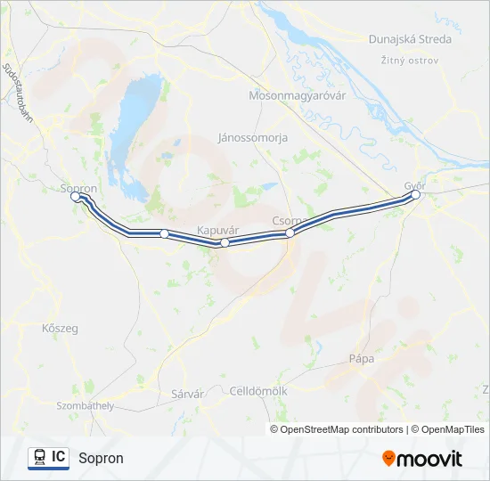 IC Train Line Map