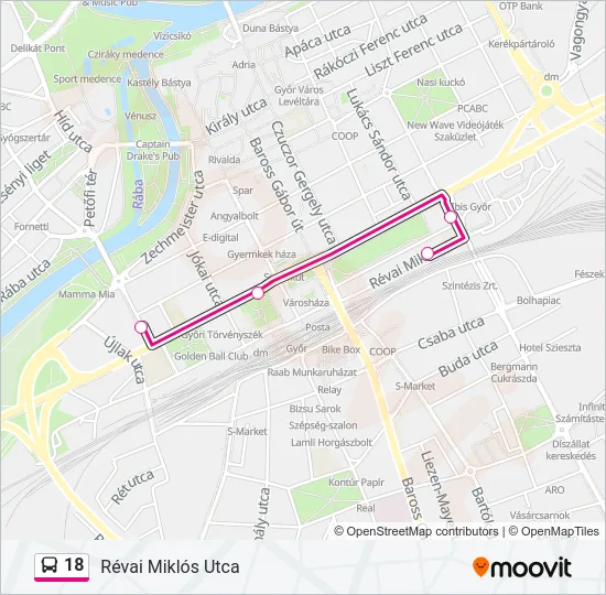 18 Bus Line Map