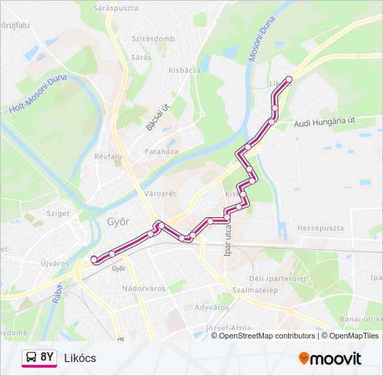 8Y bus Line Map