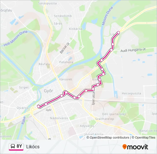 8Y Bus Line Map