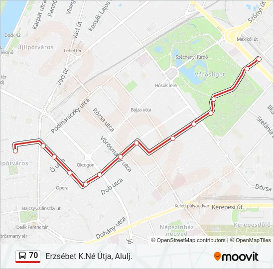 70 Bus Line Map